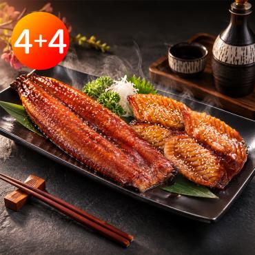 【信吉生機】日式極品蒲燒鰻魚4包+蒲燒鯛魚4包