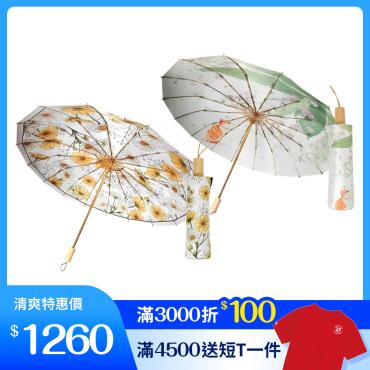 【日本Hirone】彩膠晴雨傘 2件組
