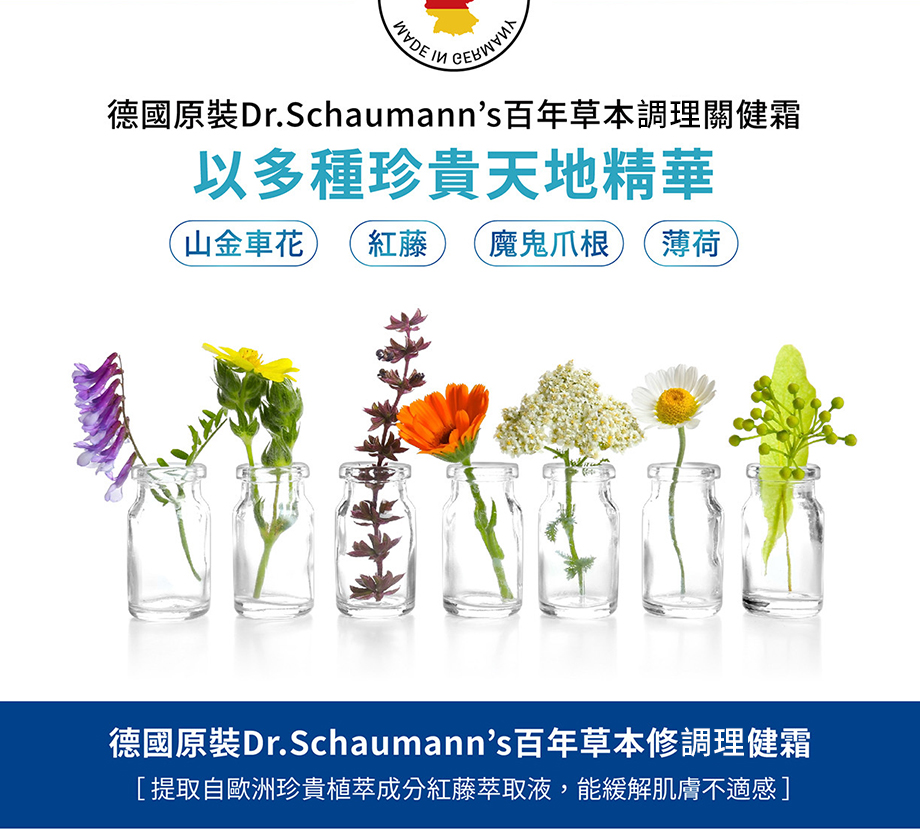 德國 DR.SCHAUMANNS_草本關健霜_山金車花_紅藤_魔鬼爪根_薄荷