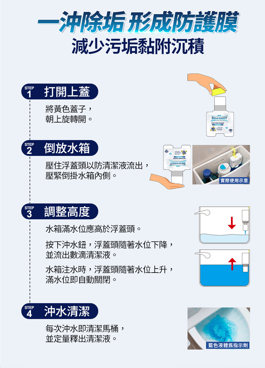 馬桶自動清潔劑 _去汙除臭_沖水除垢
