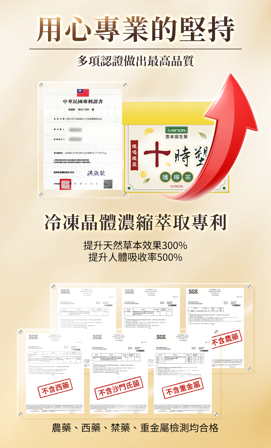 IVENOR_十時塑孅檸茶_多項認證