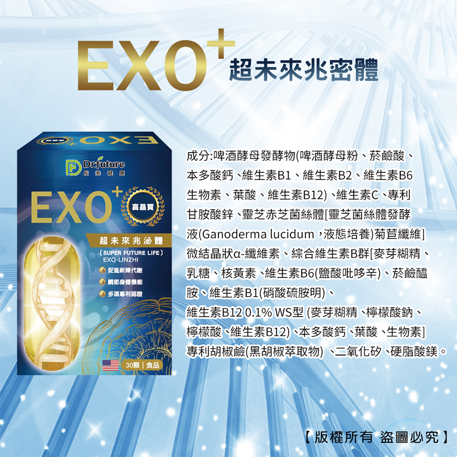 Dr.future 長泰健康_EXO+ 超未來兆泌體_商品成分