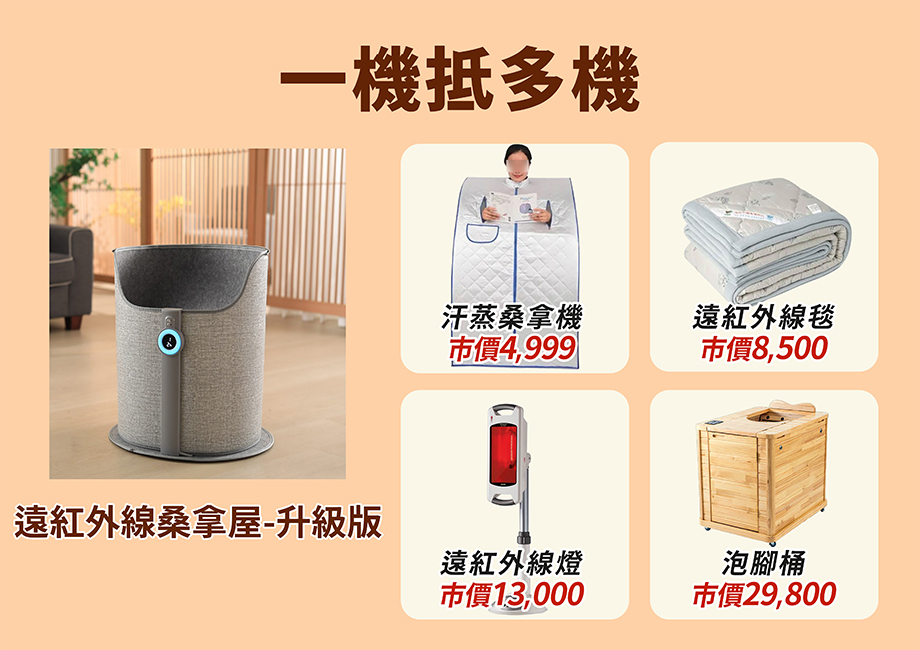 享享_石墨烯遠紅外線日式桑拿屋_一機抵多機
