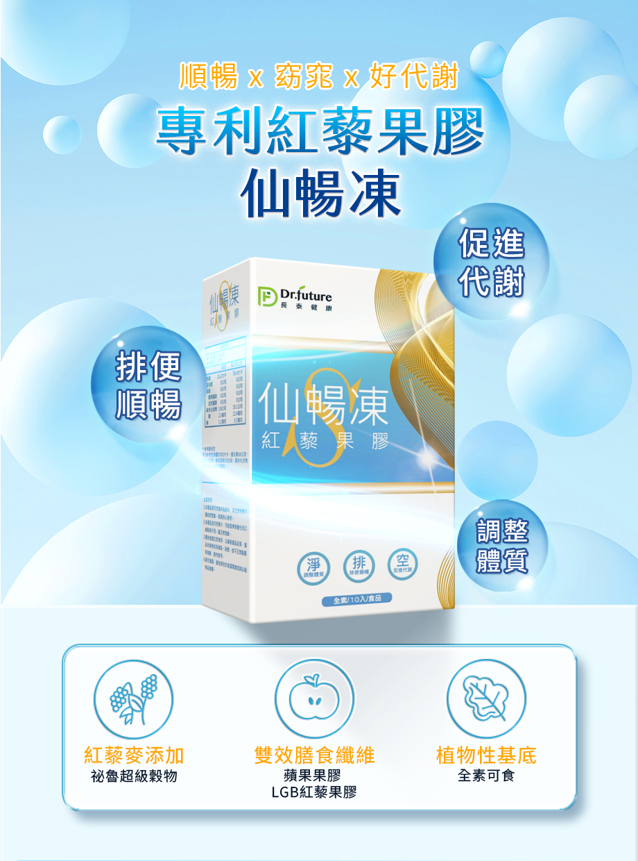 長泰健康_紅藜果膠仙暢凍_排便順暢_調整體質_促進代謝