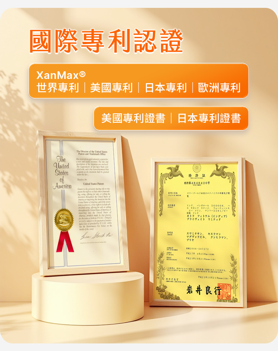 信吉生醫_優視A+葉黃素複方液態膠囊_國際專利認證