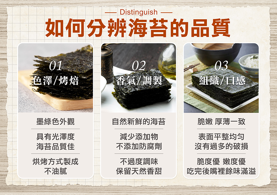 橘平屋_吉祥平安海苔組_如何分辨海苔的品質