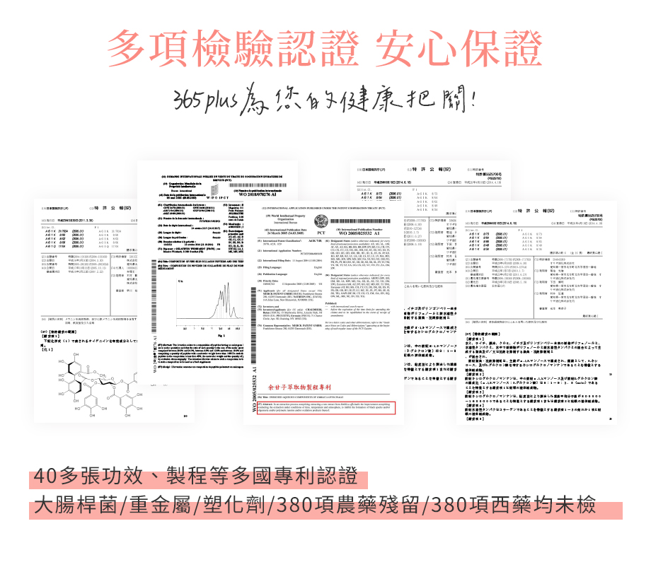365 PLUS_SUPER GSH_超效白金光肽膠囊_檢驗認證