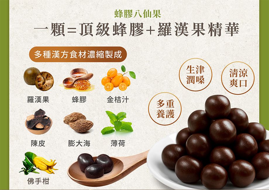 信吉生機_蜂膠羅漢果_蜂膠八仙果_漢方食材濃縮