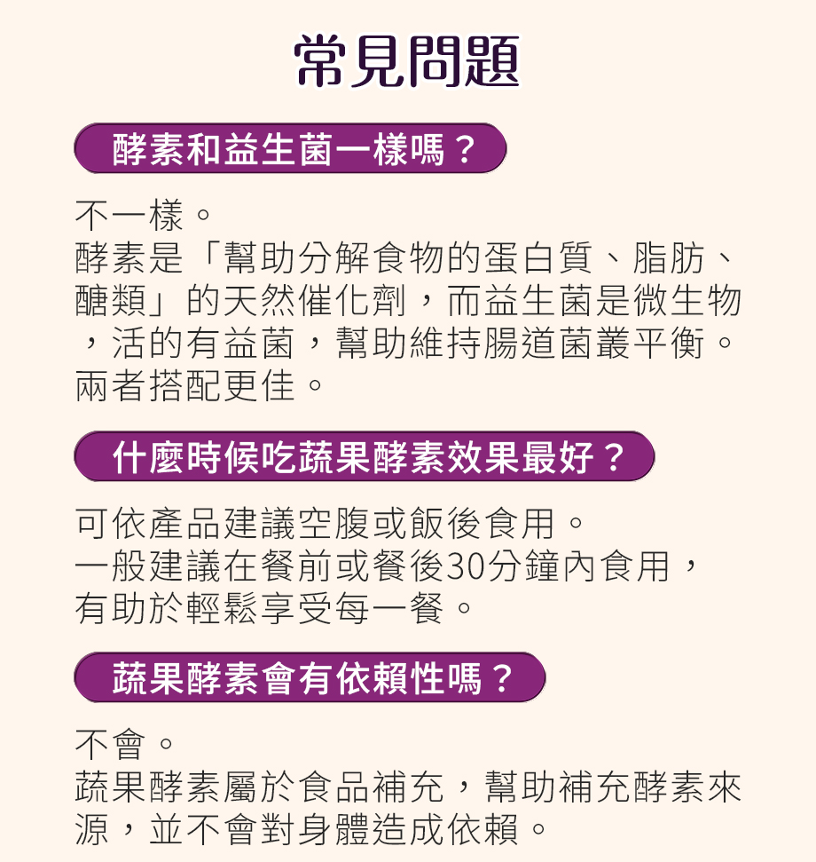 信吉生醫_百膳纖酵素_升級版_常見問題